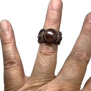 Heidi Daus Swarovski Crystal Faux Pearl Ring